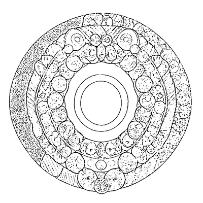 Donut Ring Mandala Pattern coloring page - free printable