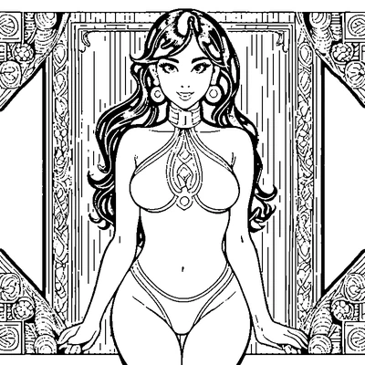 Dots And Lines Pattern coloring page variation 1