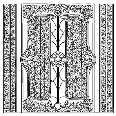 Dots And Lines Pattern coloring page variation 2