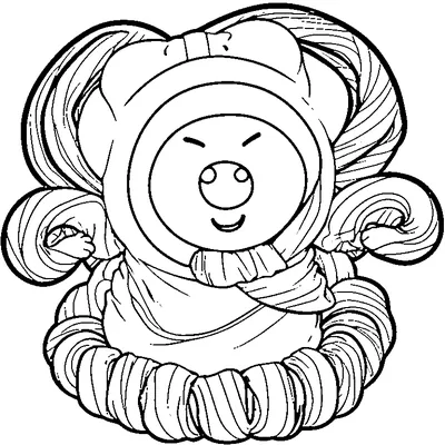Easy Wrapped Candy coloring page - free printable