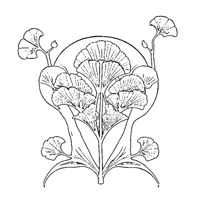 Fan-Shaped Ginkgo Leaf