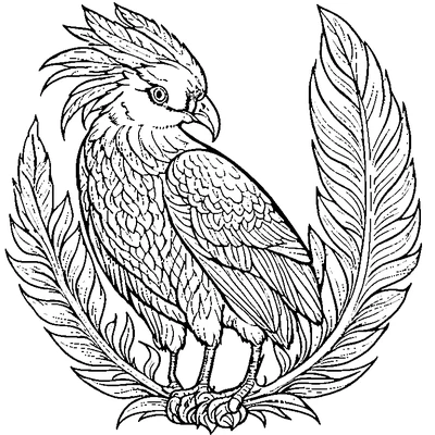 Feather Pattern Repeated coloring page variation 2