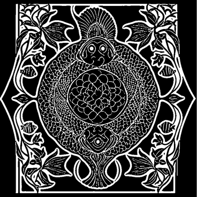 Fish Scale Pattern Overlapping coloring page design 5