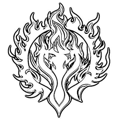 Flame Pattern Fire coloring page variation 3