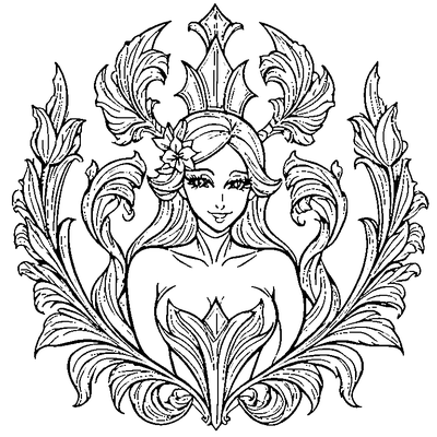 Fleur De Lis Pattern coloring page variation 1