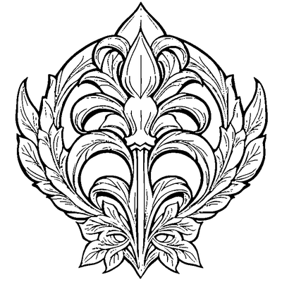 Fleur De Lis Pattern coloring page variation 5