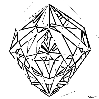 Gem Pattern Faceted Diamond