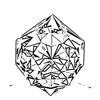 Gem Pattern Faceted Diamond coloring page variation 1