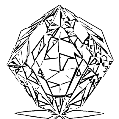 Gem Pattern Faceted Diamond coloring page variation 2