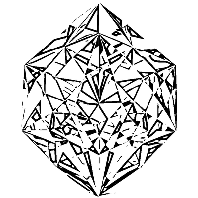 Gem Pattern Faceted Diamond coloring page variation 5