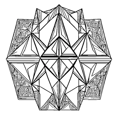 Geometric Pattern Triangles coloring page variation 1