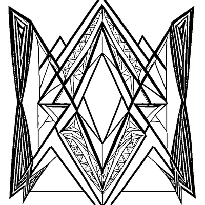 Geometric Pattern Triangles coloring page variation 2