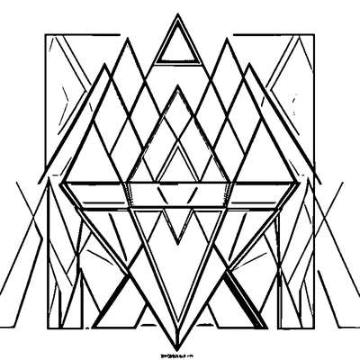 Geometric Pattern Triangles coloring page variation 3