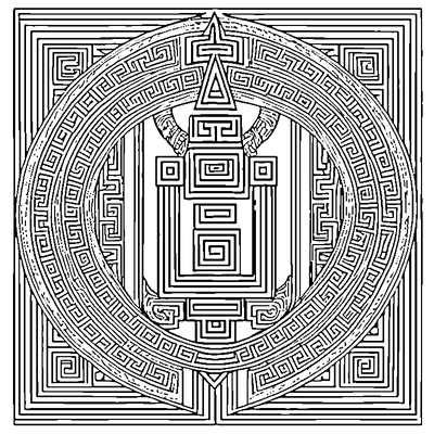 Greek Key Pattern Border Design