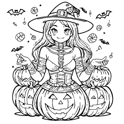 Halloween Mummy Holding Candy Corn coloring pages