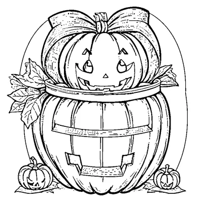 Halloween Trick or Treat Pail coloring pages