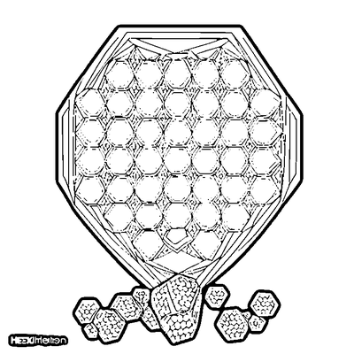 Hexagon Pattern Honeycomb coloring page variation 3