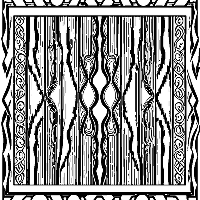 Ikat Pattern Tribal Dots coloring page design 1
