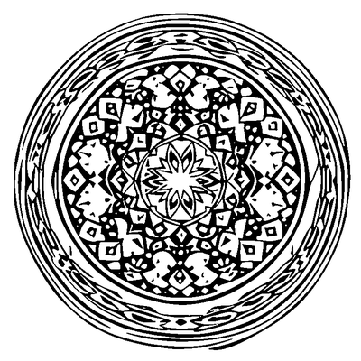 Ikat Pattern Tribal Dots coloring page design 5