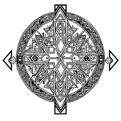 Kilim Pattern Geometric Tribal coloring page design 5
