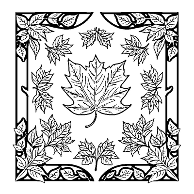 Leaf Border Pattern With Autumn Leaves Printable