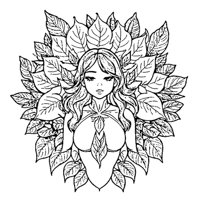 Leaf Swirling In Wind coloring page variation 3