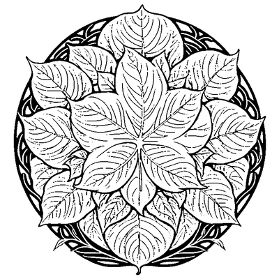 Leaf Swirling In Wind coloring page variation 5