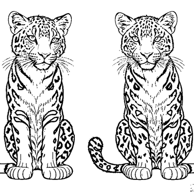 Leopard Print Pattern coloring page - free printable