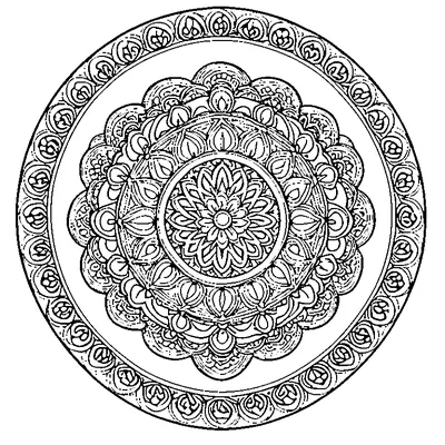 mandala pattern circular coloring pages