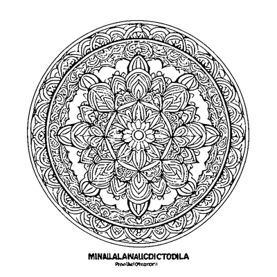 Mandala Pattern Circular coloring page variation 2