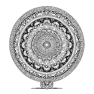 Mandala Pattern Circular coloring page variation 3