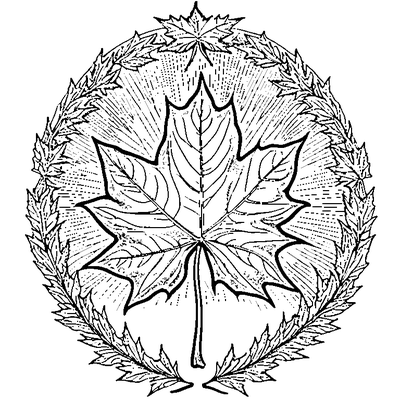 Maple Leaf Falling In Autumn Wind Printable