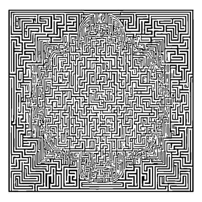 Maze Pattern Simple Template