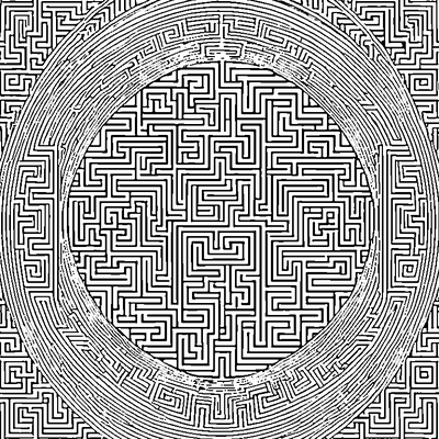 Maze Pattern Simple coloring page variation 1