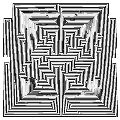 Maze Pattern Simple coloring page variation 2