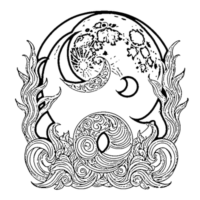 Moon Pattern Crescents Printable