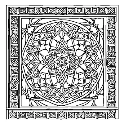 moroccan tile pattern coloring pages
