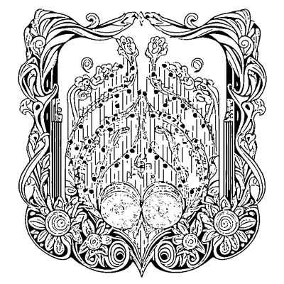 Music Notes Pattern coloring page variation 1