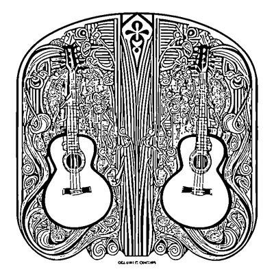 Music Notes Pattern coloring page variation 3