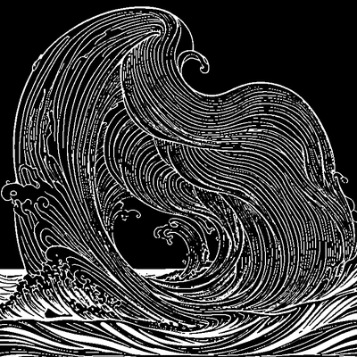 Ocean Waves Pattern coloring page variation 3