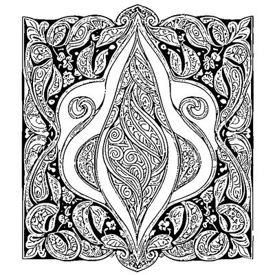 Paisley Pattern Teardrop Design