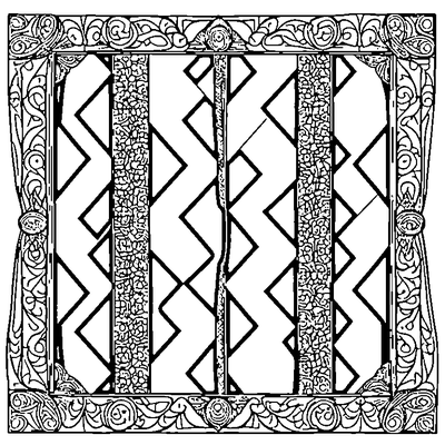 Patchwork Pattern Squares Mixe coloring page variation 1