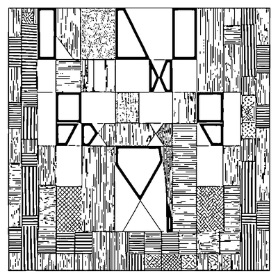 Patchwork Pattern Squares Mixe coloring page variation 5