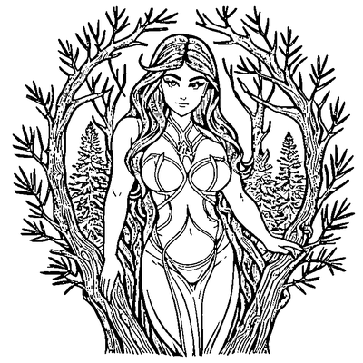 Pine Branch With Needles coloring page variation 1