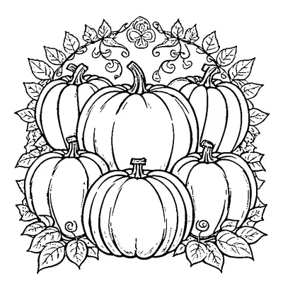 Pumpkin Family coloring page - free printable