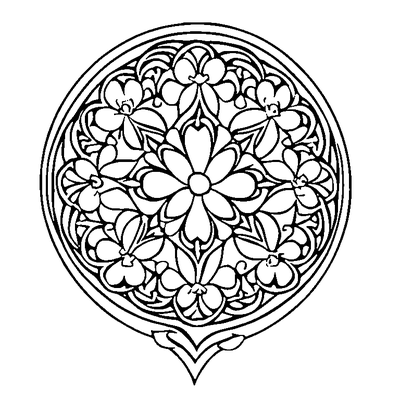 Quatrefoil Pattern Clover coloring page design 5