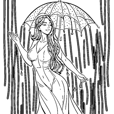 Rain Drops Pattern coloring page variation 4