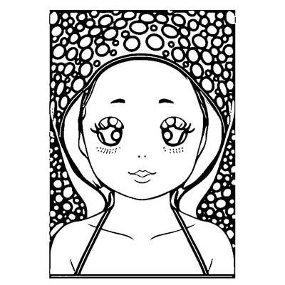 Scattered Polka Dots coloring page variation 3