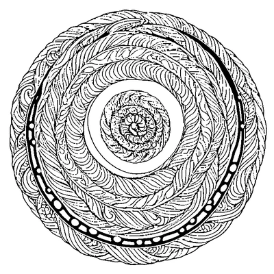 Seashell Pattern Spiral coloring page variation 1