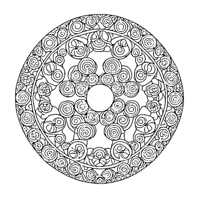 shibori pattern tie dye circle coloring pages